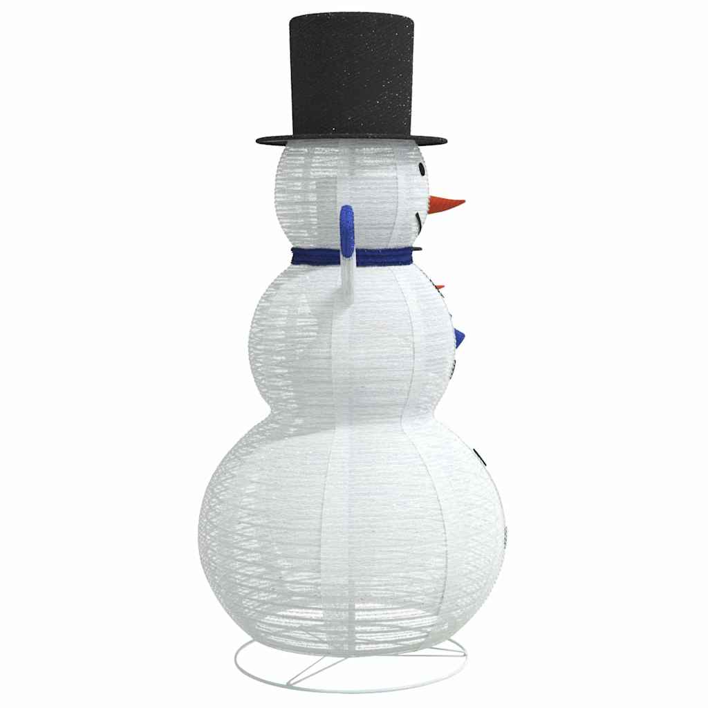 Kerst Sneeuwpop Familie 3 pcs Warmwit 81 x 60 x 125 cm Stof