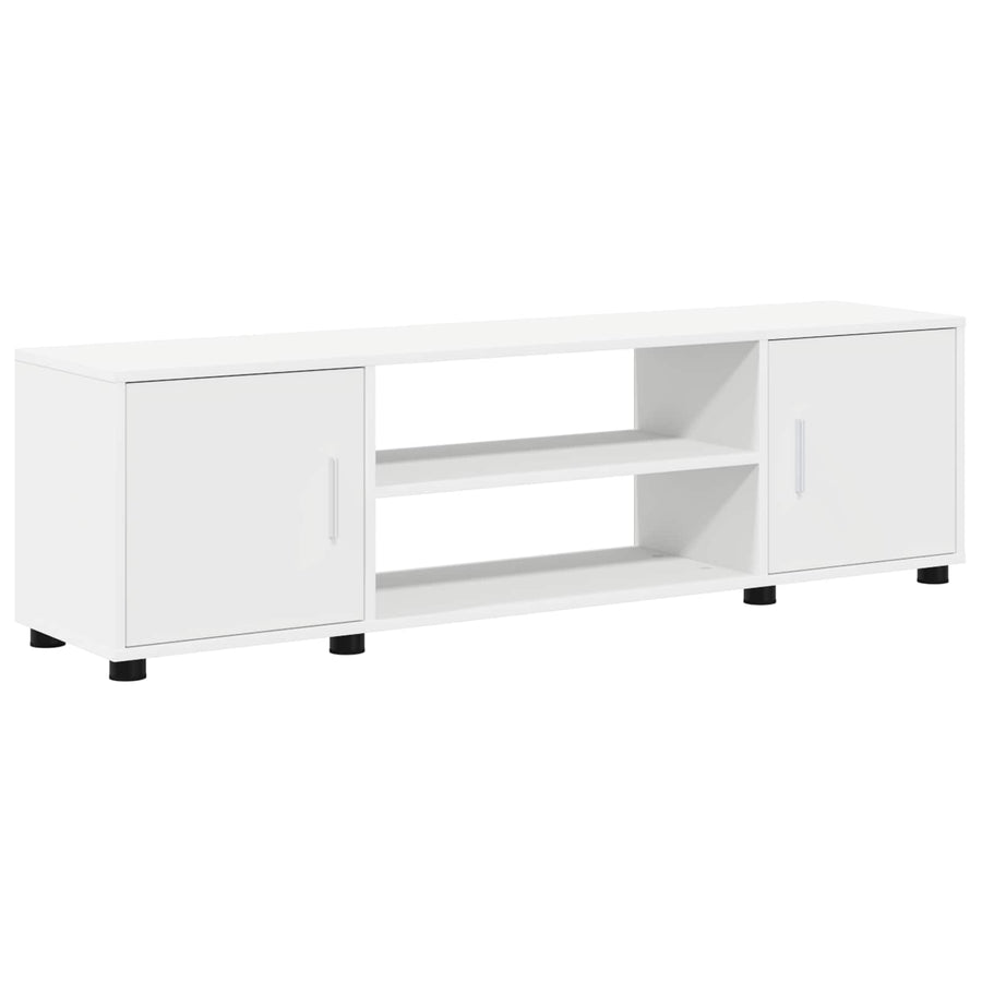 Tv-meubelset Wandgemonteerd 4 pcs Wit Bewerkt hout