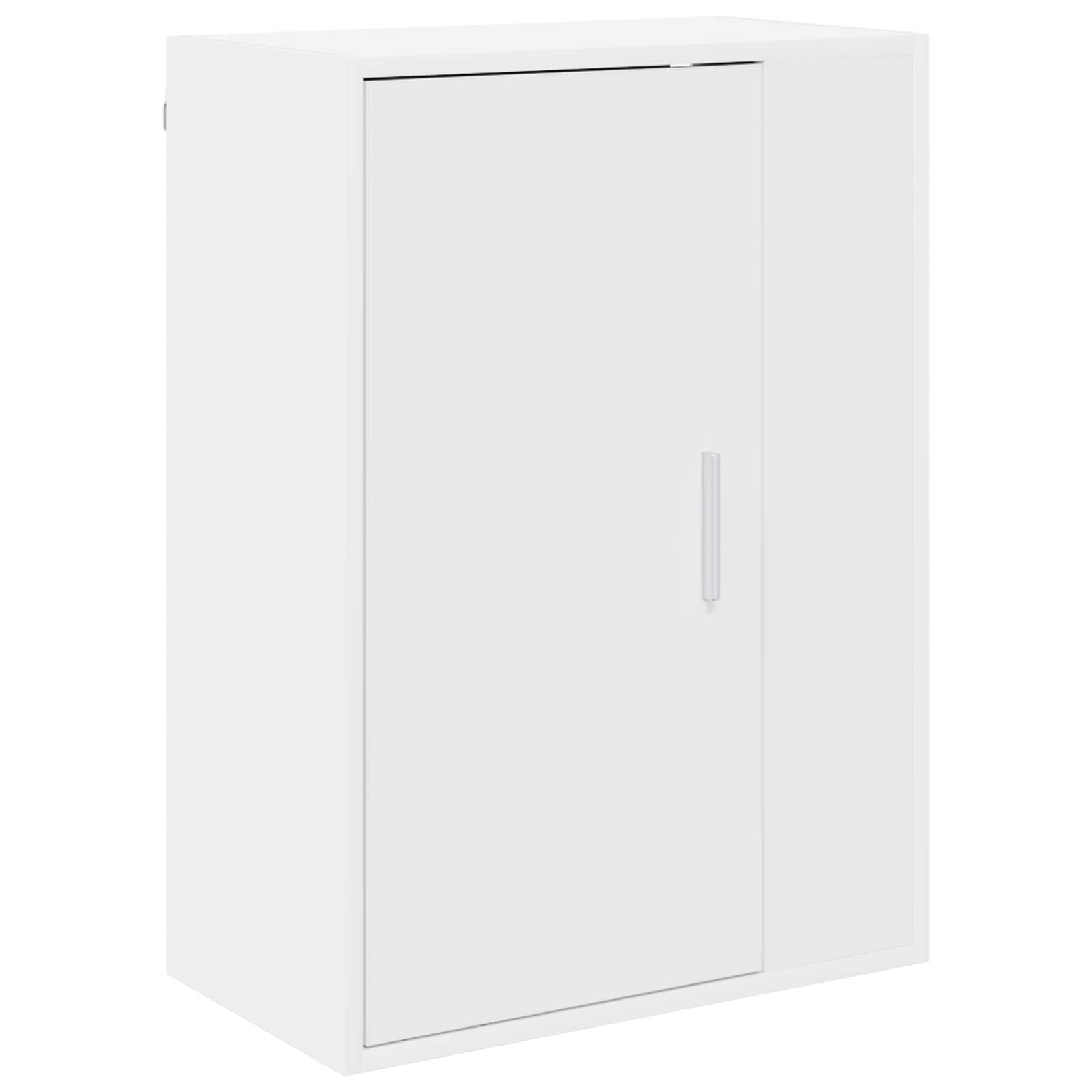 Tv-meubelset Wandgemonteerd 4 pcs Wit Bewerkt hout