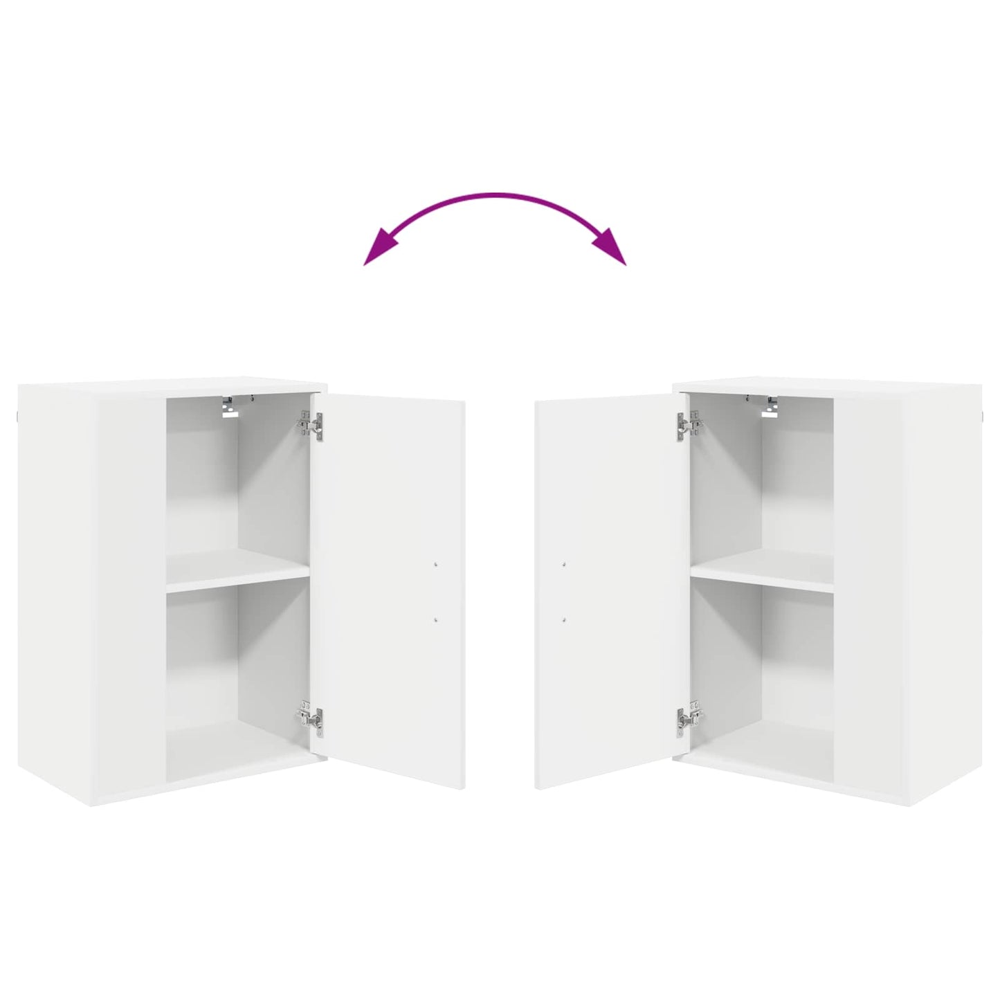 Tv-meubelset Wandgemonteerd 4 pcs Wit Bewerkt hout