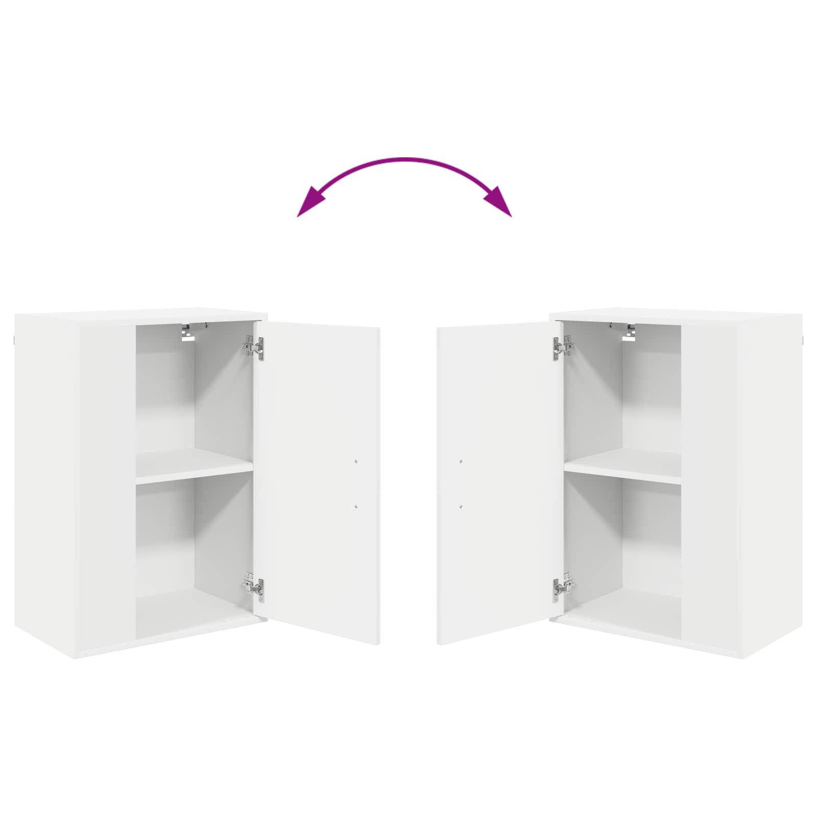 Tv-meubelset Wandgemonteerd 4 pcs Wit Bewerkt hout