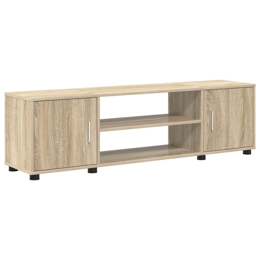 Tv-meubelset Wandgemonteerd 4 pcs Sonoma Eiken Bewerkt hout