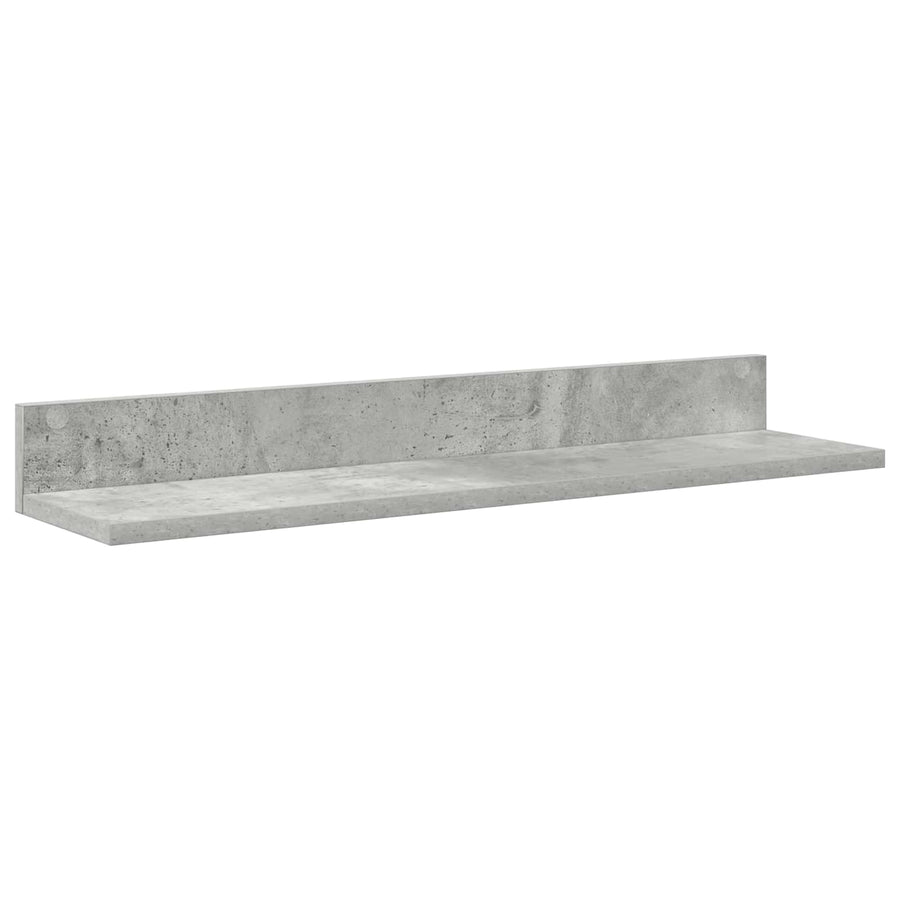Tv-meubelset Wandgemonteerd 4 pcs Beton Grijs Bewerkt hout