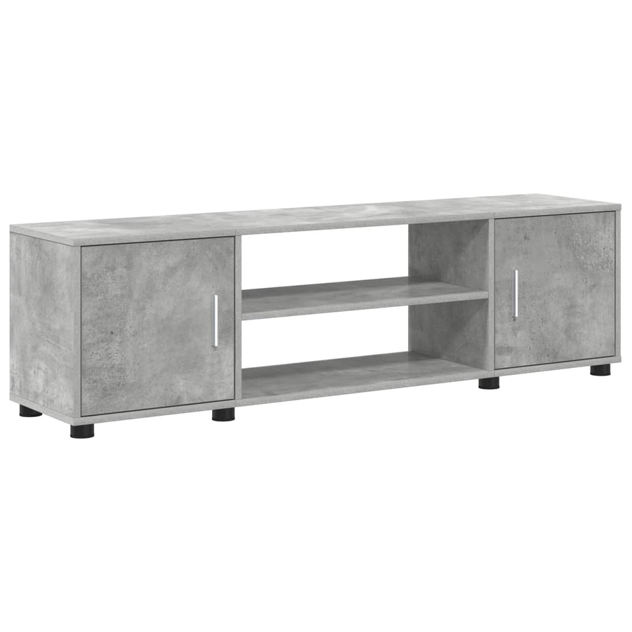 Tv-meubelset Wandgemonteerd 4 pcs Beton Grijs Bewerkt hout