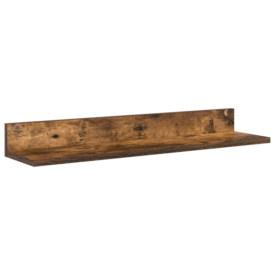 Tv-meubelset Wandgemonteerd 4 pcs Gerookt Eiken Bewerkt hout