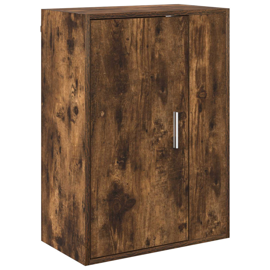 Tv-meubelset Wandgemonteerd 4 pcs Gerookt Eiken Bewerkt hout