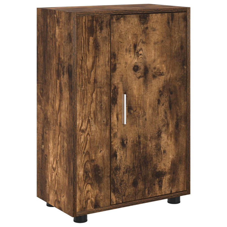Tv-meubelset Wandgemonteerd 4 pcs Gerookt Eiken Bewerkt hout