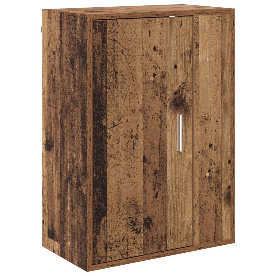 Tv-meubelset Wandgemonteerd 4 pcs Oud Hout Bewerkt hout