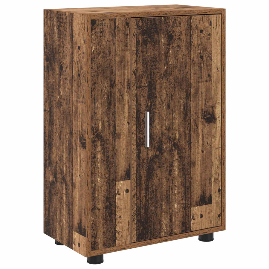 Tv-meubelset Wandgemonteerd 4 pcs Oud Hout Bewerkt hout