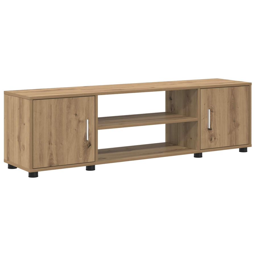 Tv-meubelset Wandgemonteerd 4 pcs Artisan Eiken Bewerkt hout