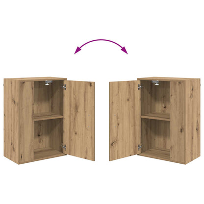 Tv-meubelset Wandgemonteerd 4 pcs Artisan Eiken Bewerkt hout