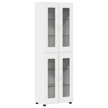Hoge kast met plank Wit 60 x 35 x 182 cm Bewerkt hout