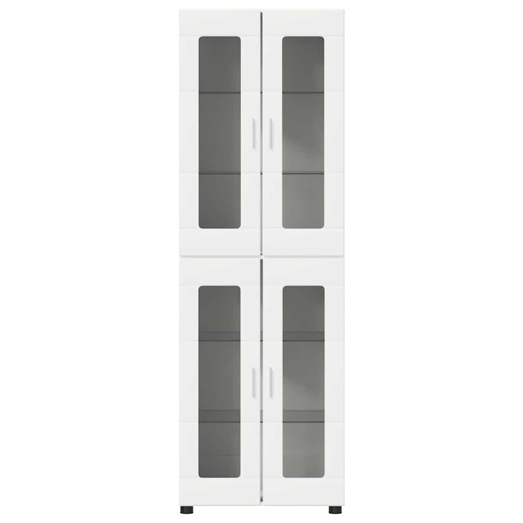 Hoge kast met plank Wit 60 x 35 x 182 cm Bewerkt hout