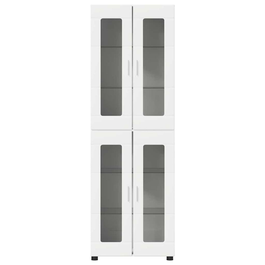 Hoge kast met plank Wit 60 x 35 x 182 cm Bewerkt hout