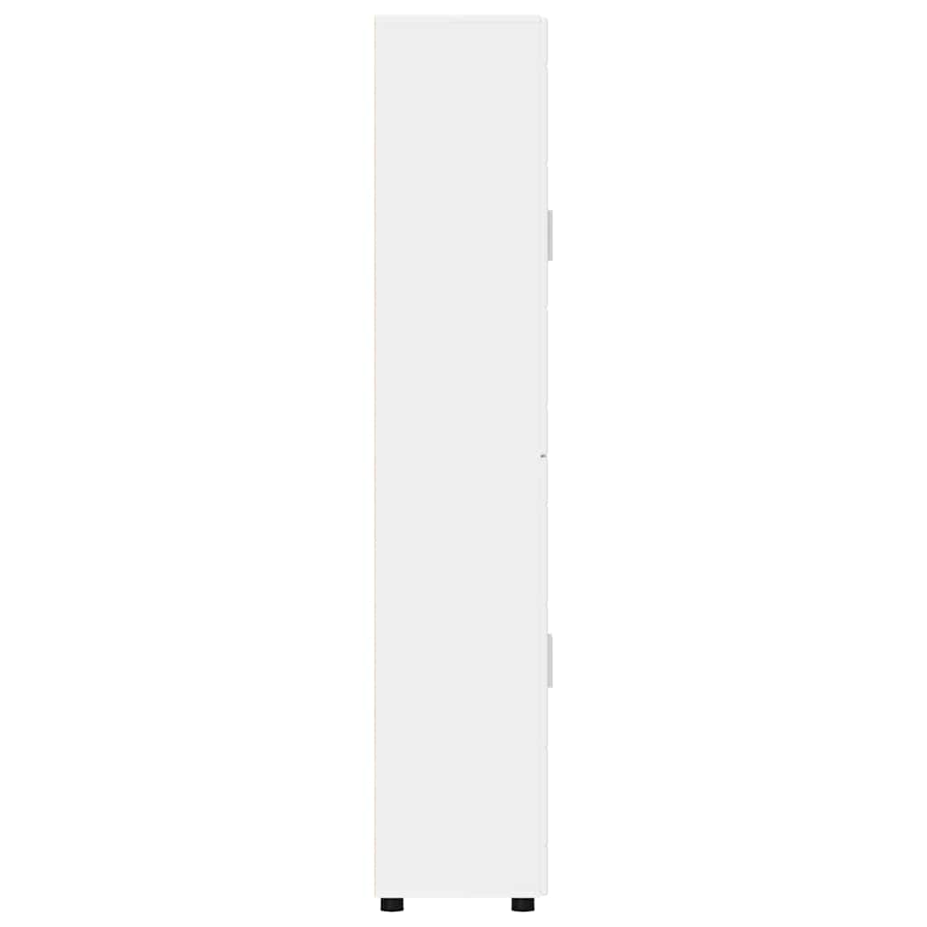 Hoge kast met plank Wit 60 x 35 x 182 cm Bewerkt hout