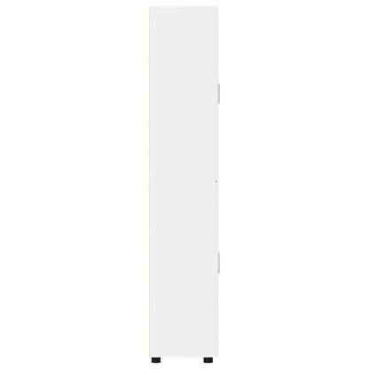 Hoge kast met plank Wit 60 x 35 x 182 cm Bewerkt hout