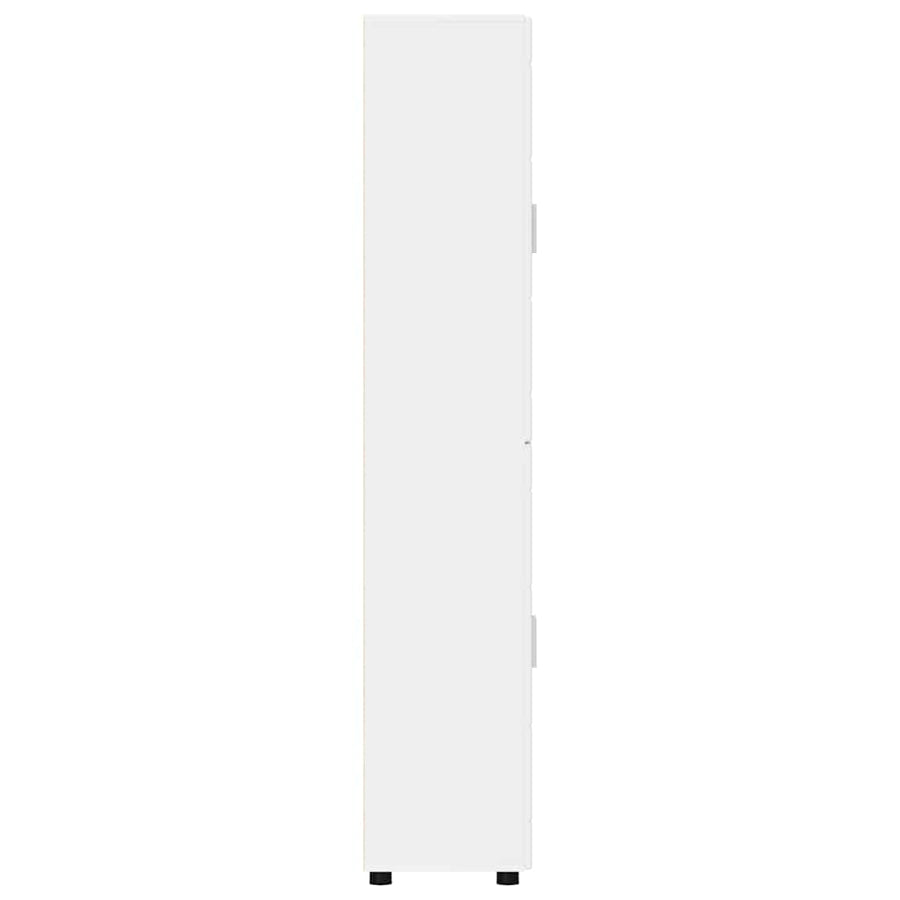 Hoge kast met plank Wit 60 x 35 x 182 cm Bewerkt hout