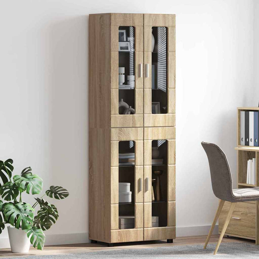 Hoge kast met plank Sonoma Eiken 60 x 35 x 182 cm Bewerkt hout