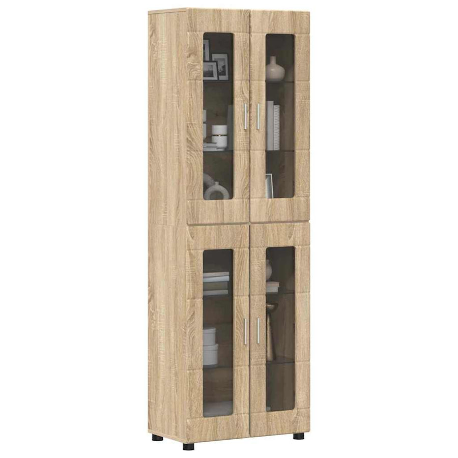 Hoge kast met plank Sonoma Eiken 60 x 35 x 182 cm Bewerkt hout