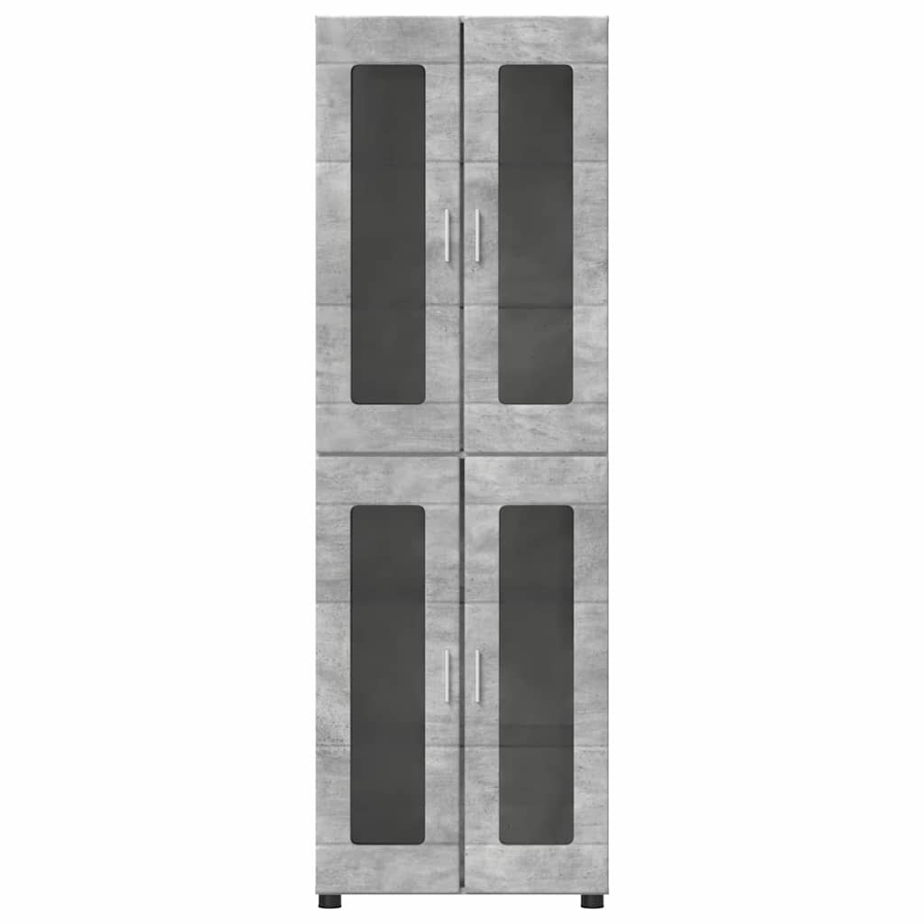 Hoge kast met plank Beton Grijs 60 x 35 x 182 cm Bewerkt hout
