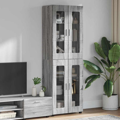 Hoge kast met plank Grijs Sonoma 60 x 35 x 182 cm Bewerkt hout