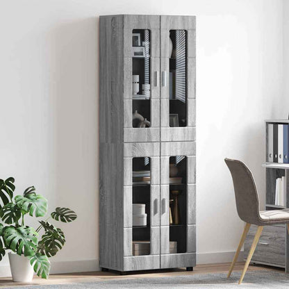 Hoge kast met plank Grijs Sonoma 60 x 35 x 182 cm Bewerkt hout