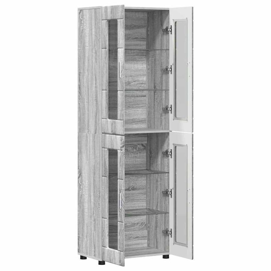 Hoge kast met plank Grijs Sonoma 60 x 35 x 182 cm Bewerkt hout