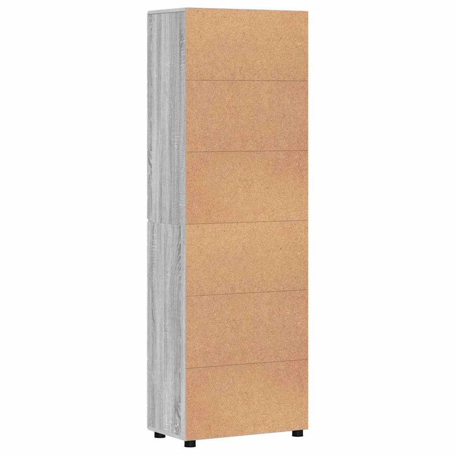 Hoge kast met plank Grijs Sonoma 60 x 35 x 182 cm Bewerkt hout