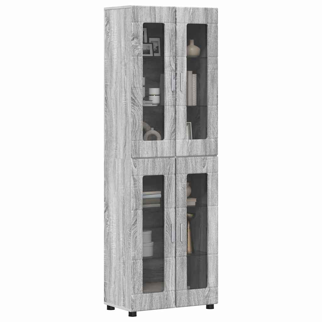 Hoge kast met plank Grijs Sonoma 60 x 35 x 182 cm Bewerkt hout