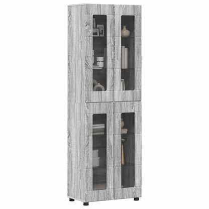 Hoge kast met plank Grijs Sonoma 60 x 35 x 182 cm Bewerkt hout