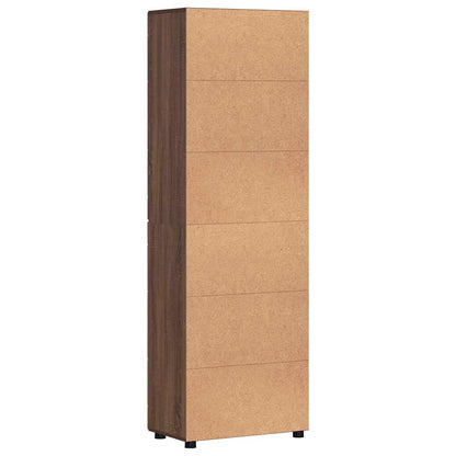 Hoge kast met plank Bruin Eiken 60 x 35 x 182 cm Bewerkt hout