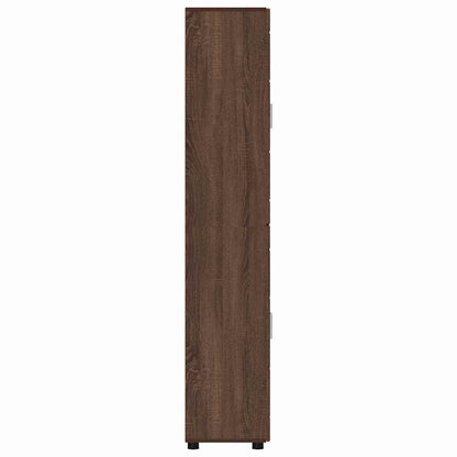 Hoge kast met plank Bruin Eiken 60 x 35 x 182 cm Bewerkt hout