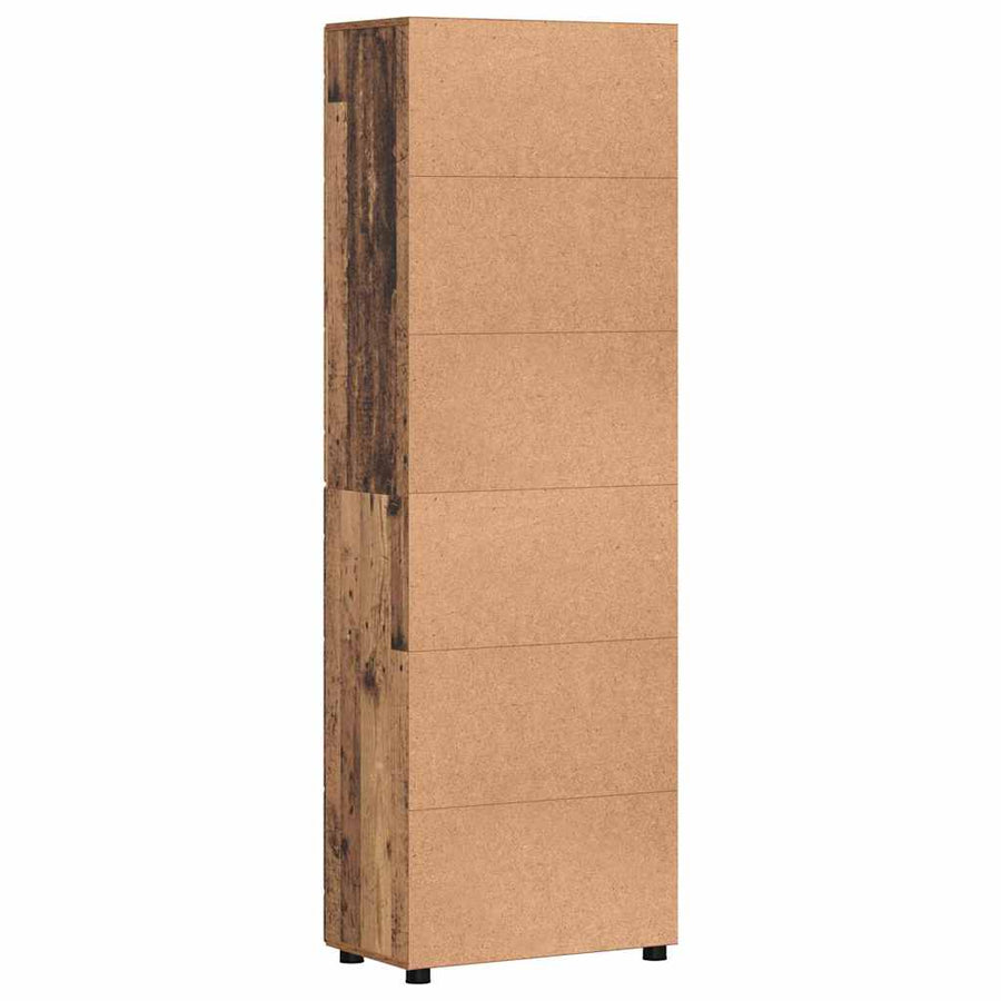 Hoge kast met plank Oudhout 60 x 35 x 182 cm Bewerkt hout
