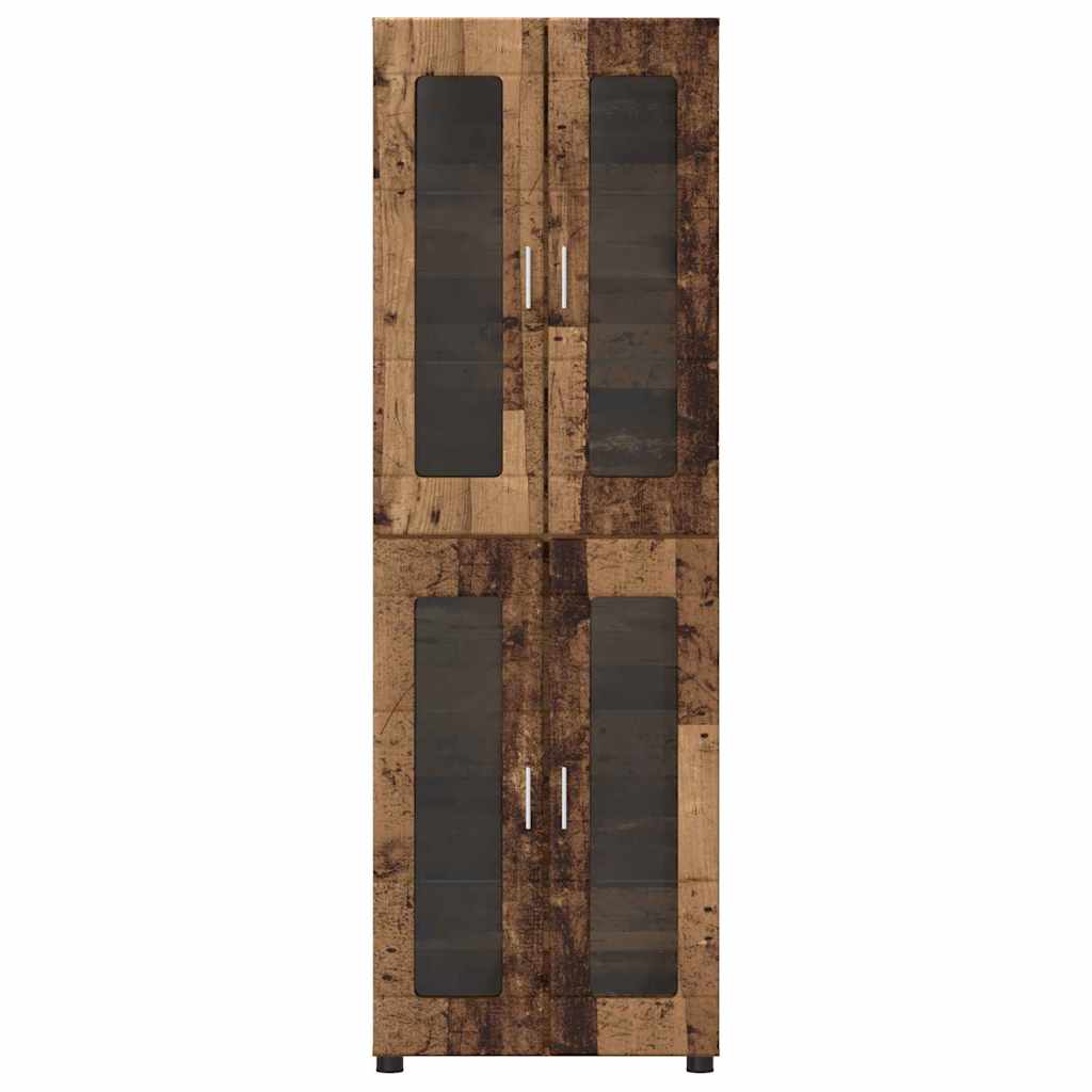 Hoge kast met plank Oudhout 60 x 35 x 182 cm Bewerkt hout