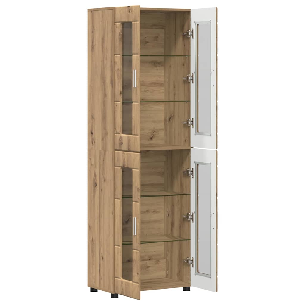 Hoge kast met plank Artisan Eiken 60 x 35 x 182 cm Bewerkt hout