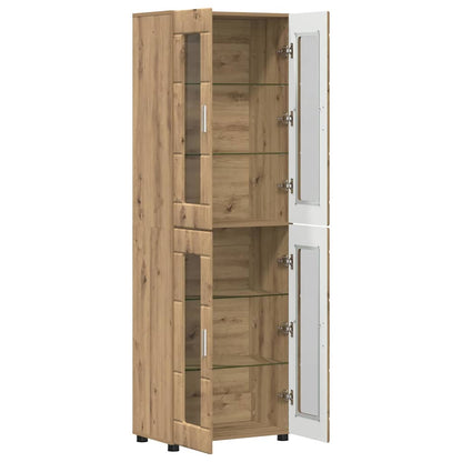 Hoge kast met plank Artisan Eiken 60 x 35 x 182 cm Bewerkt hout