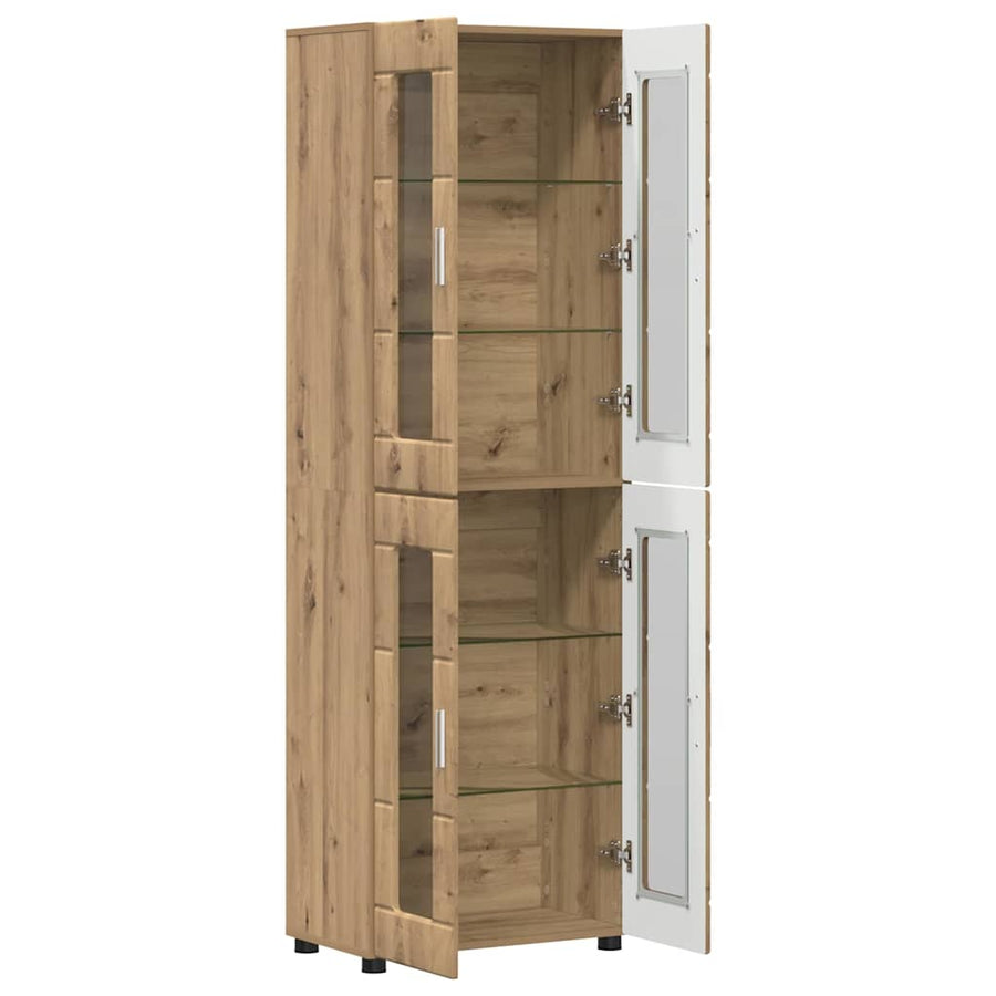 Hoge kast met plank Artisan Eiken 60 x 35 x 182 cm Bewerkt hout