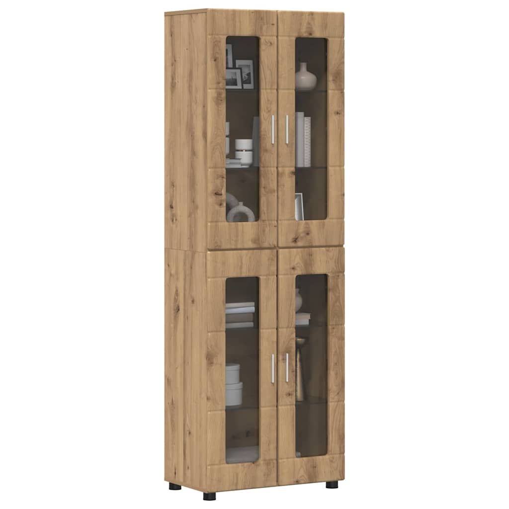 Hoge kast met plank Artisan Eiken 60 x 35 x 182 cm Bewerkt hout
