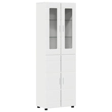 Hoge kast met plank Wit 60 x 35 x 182 cm Bewerkt hout