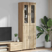 Hoge kast 60x35x182 cm bewerkt hout Sonoma eiken