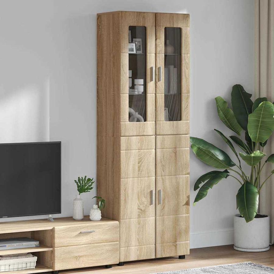 Hoge kast met plank Sonoma Eiken 60 x 35 x 182 cm Bewerkt hout