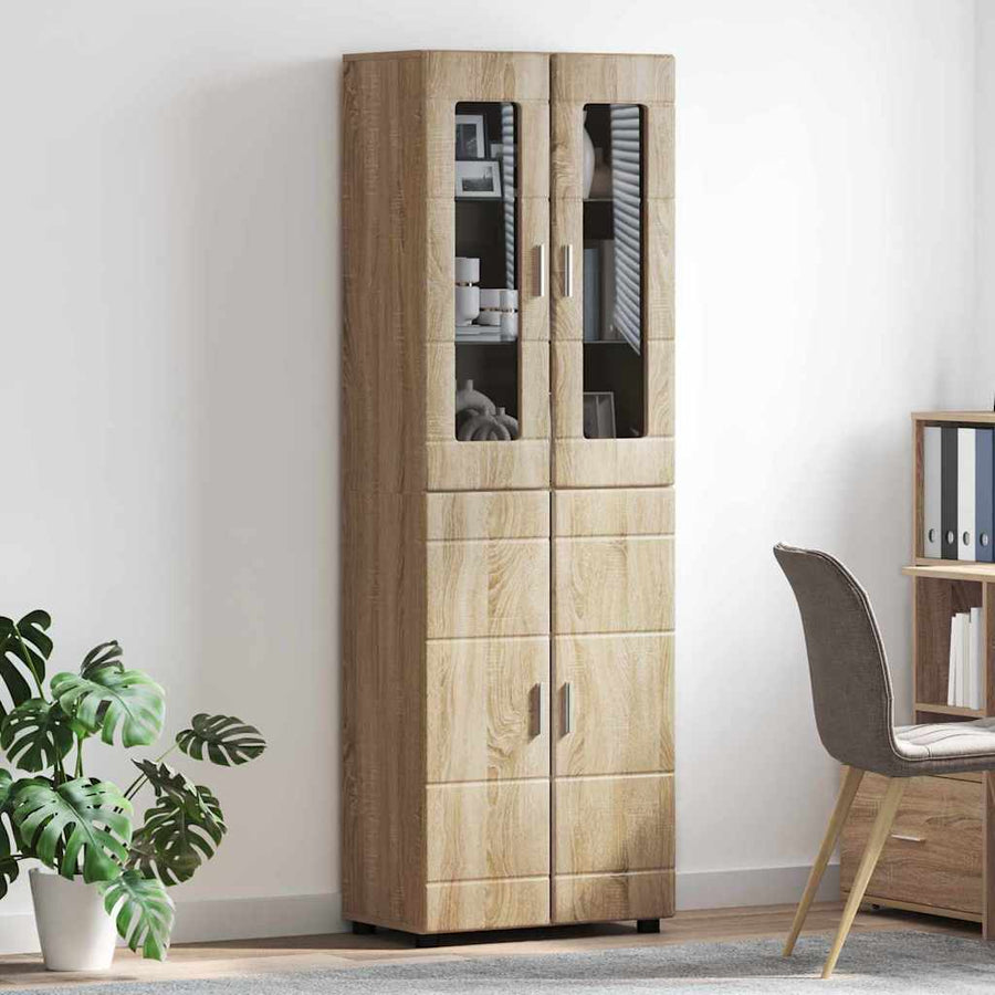 Hoge kast met plank Sonoma Eiken 60 x 35 x 182 cm Bewerkt hout