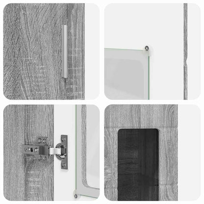 Hoge kast met plank Grijs Sonoma 60 x 35 x 182 cm Bewerkt hout