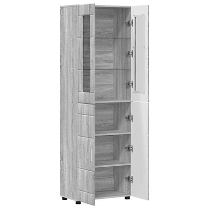 Hoge kast met plank Grijs Sonoma 60 x 35 x 182 cm Bewerkt hout
