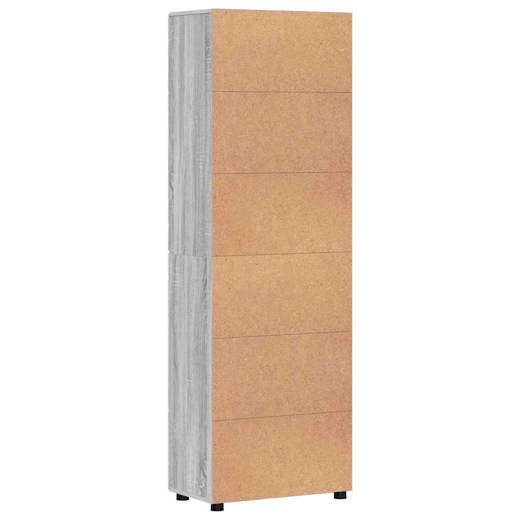 Hoge kast met plank Grijs Sonoma 60 x 35 x 182 cm Bewerkt hout