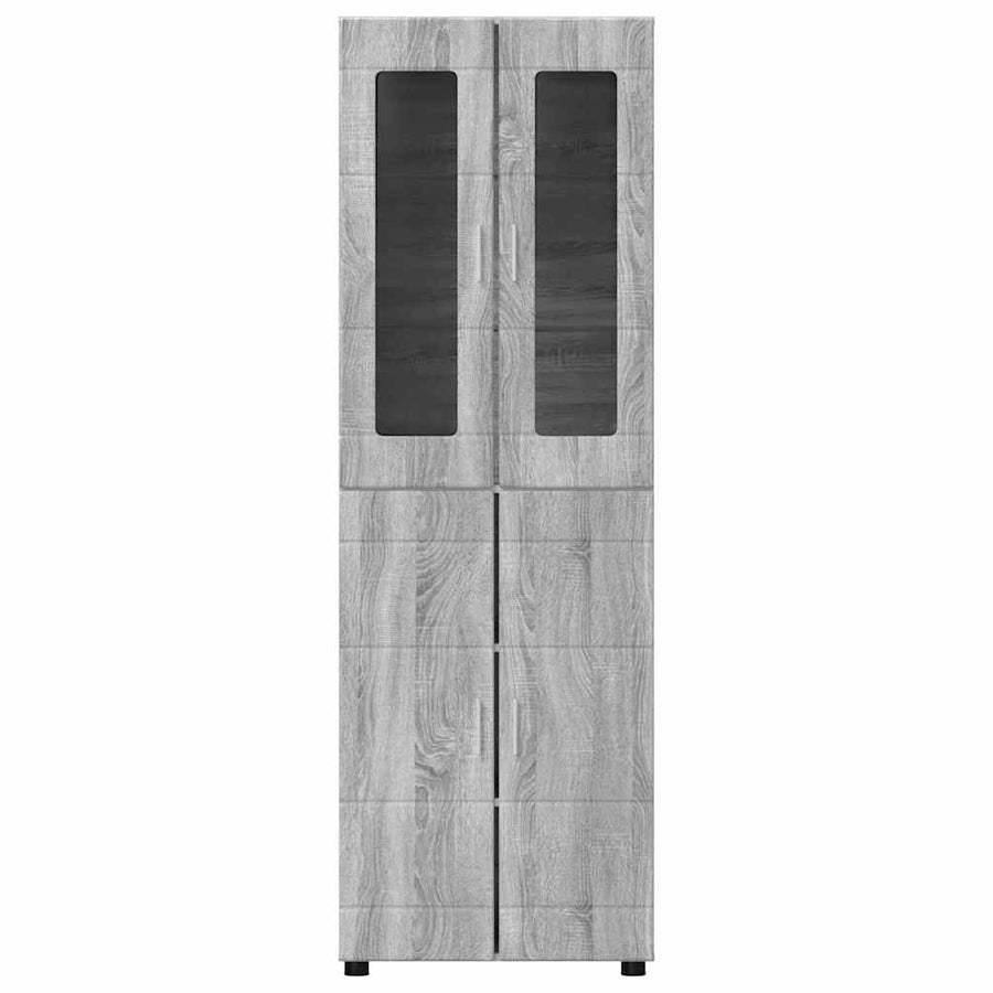 Hoge kast met plank Grijs Sonoma 60 x 35 x 182 cm Bewerkt hout