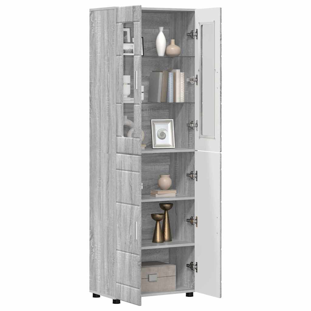 Hoge kast met plank Grijs Sonoma 60 x 35 x 182 cm Bewerkt hout