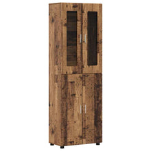 Hoge kast met plank Oudhout 60 x 35 x 182 cm Bewerkt hout