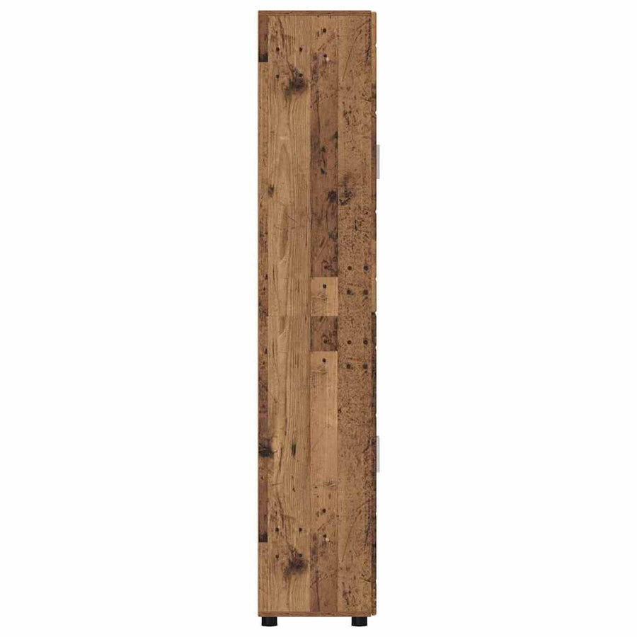 Hoge kast met plank Oudhout 60 x 35 x 182 cm Bewerkt hout