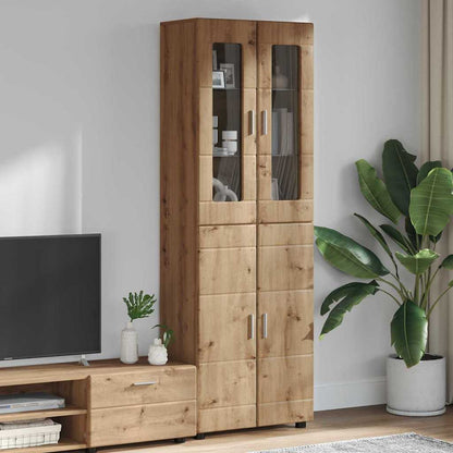 Hoge kast met plank Artisan Eiken 60 x 35 x 182 cm Bewerkt hout